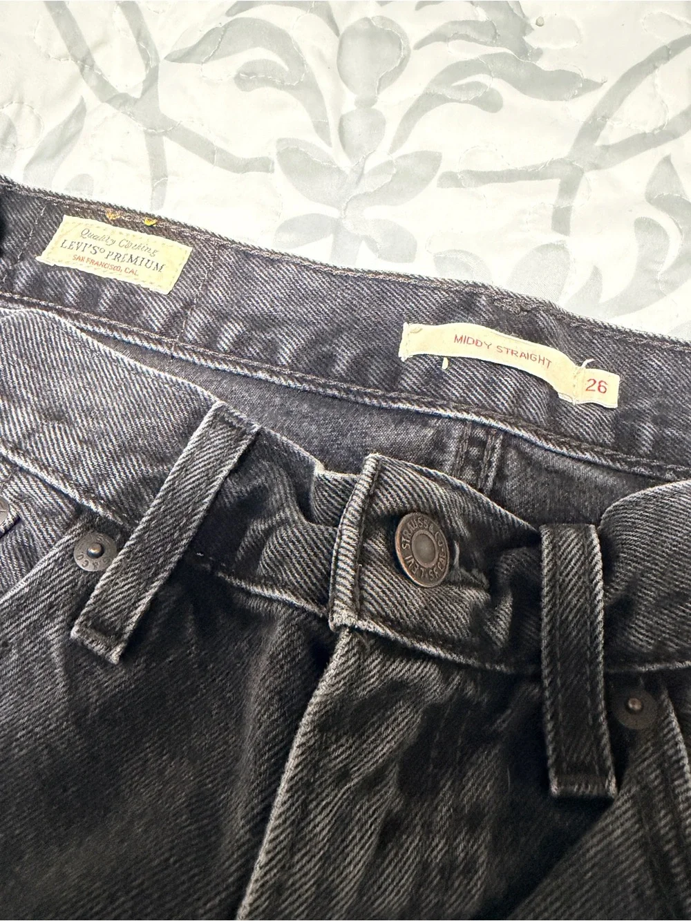 Levi's Men's Slim Straight Jeans in Washed Black
